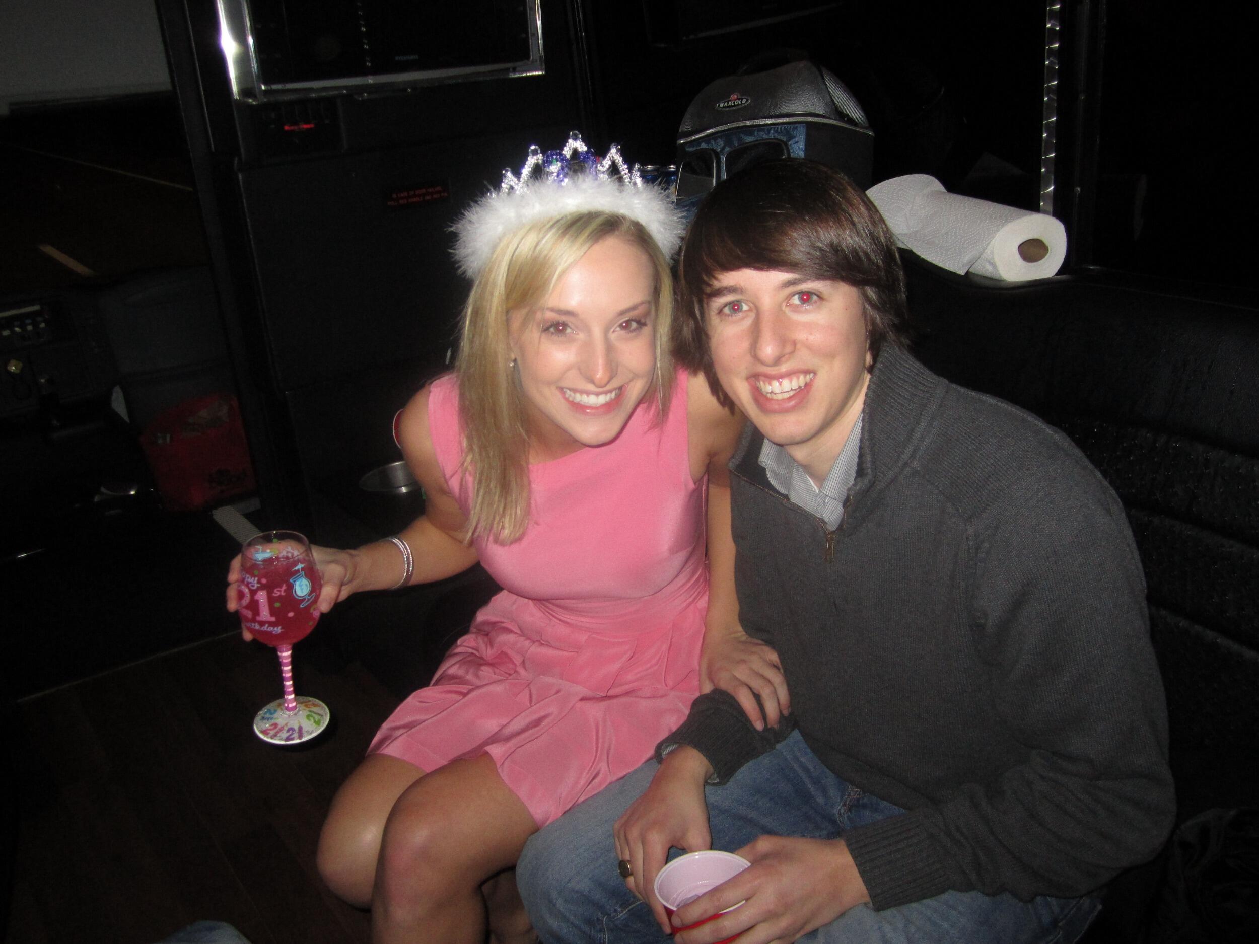 Tyler attends Kirsten's 21st birthday party, and after a night of celebration they find themselves at the infamous and now defunct Club 152 (RIP) on Beale Street. Somewhere between taking a body shot off of her friend Shannon (now a brideswoman) and getting in trouble with club security for taking her shoes off on the dance floor, Kirsten proposes a pact to marry each other if they aren't married by the time they're 35. Tyler, perhaps suspiciously enthusiastically, agrees.