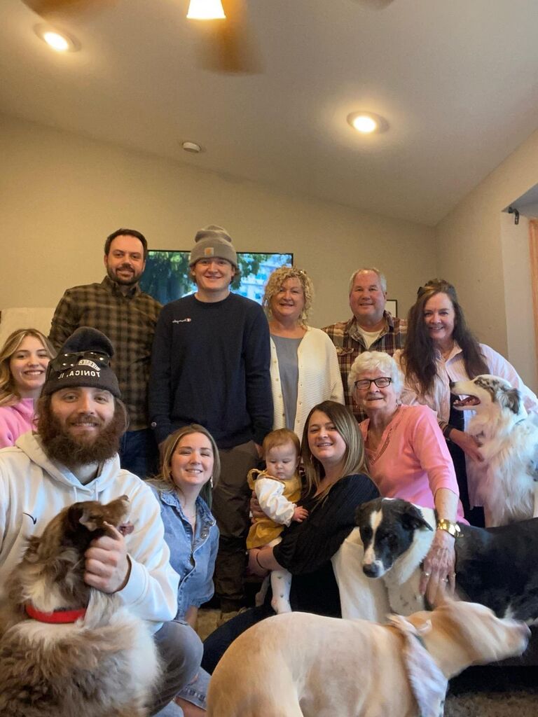 Hosting Emma's family at the house for Easter brunch