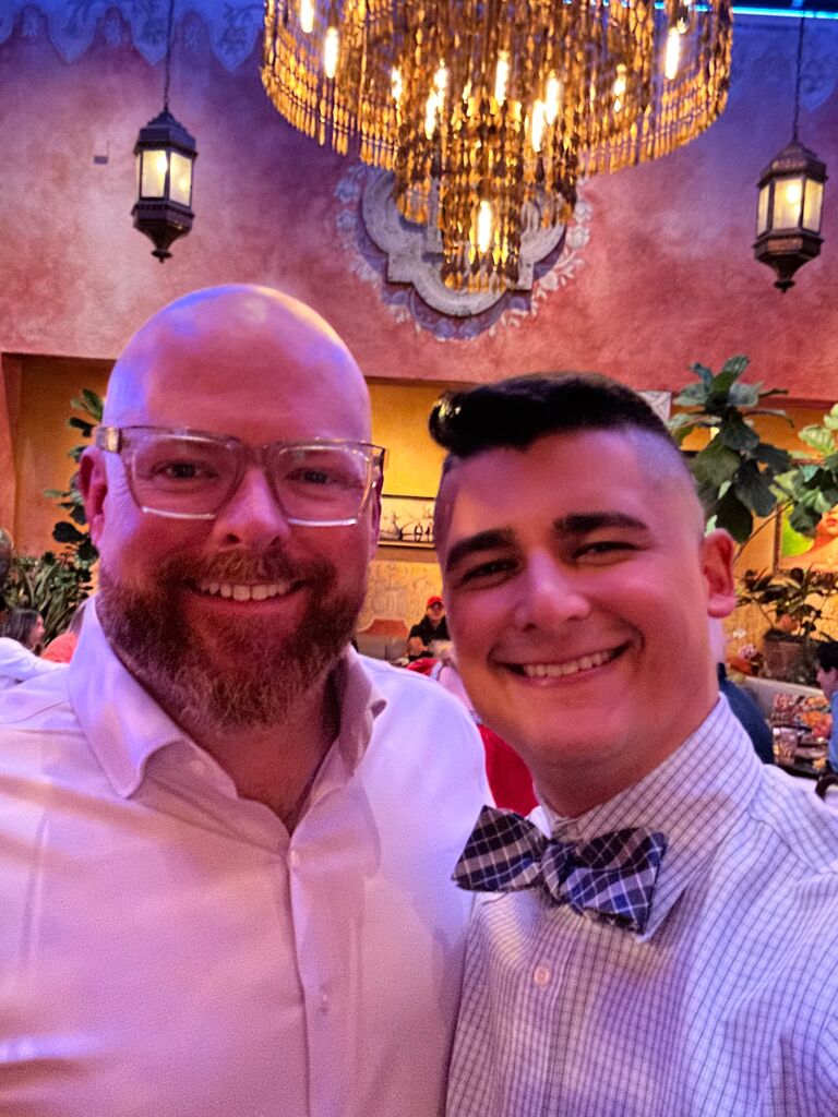 First dinner as an engaged couple.
