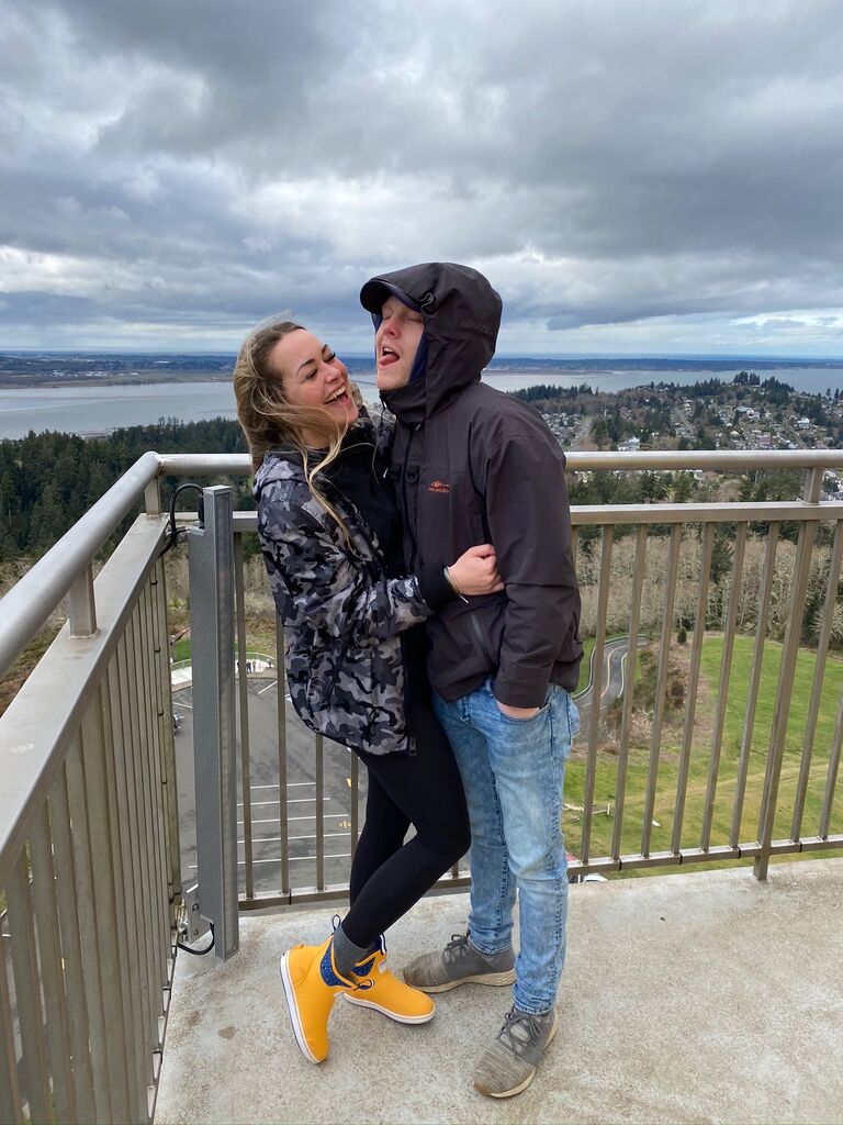 Tyler and Audrey parted ways with the mutual understanding it was a simply a fling, due to the fact that they lived 250 miles apart. But fate (and Tyler) led to a visit the very next weekend and from then on-- they were hooked on each other.