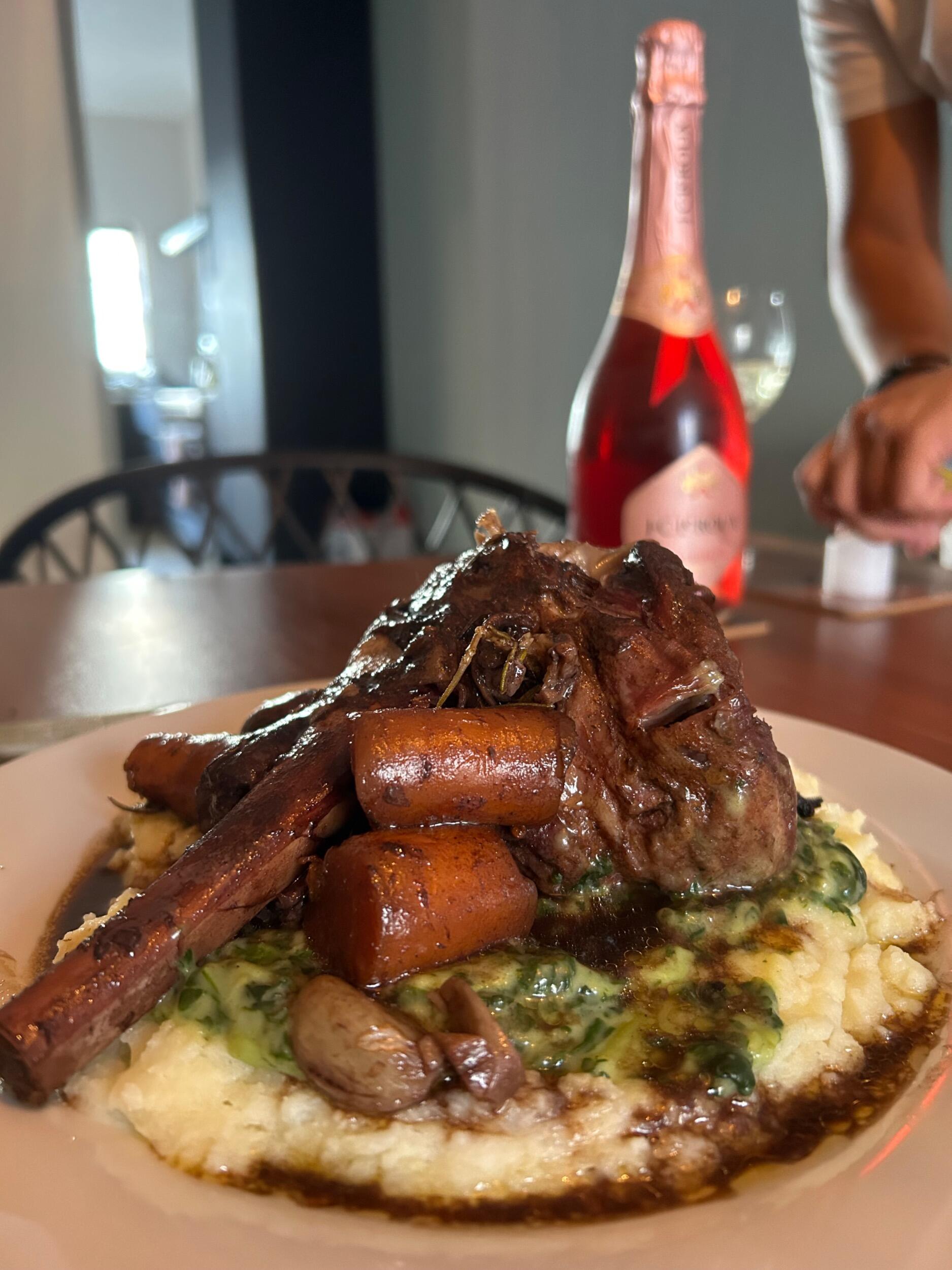 Our first Valentine’s Day together. The lamb shank remains a tradition. 