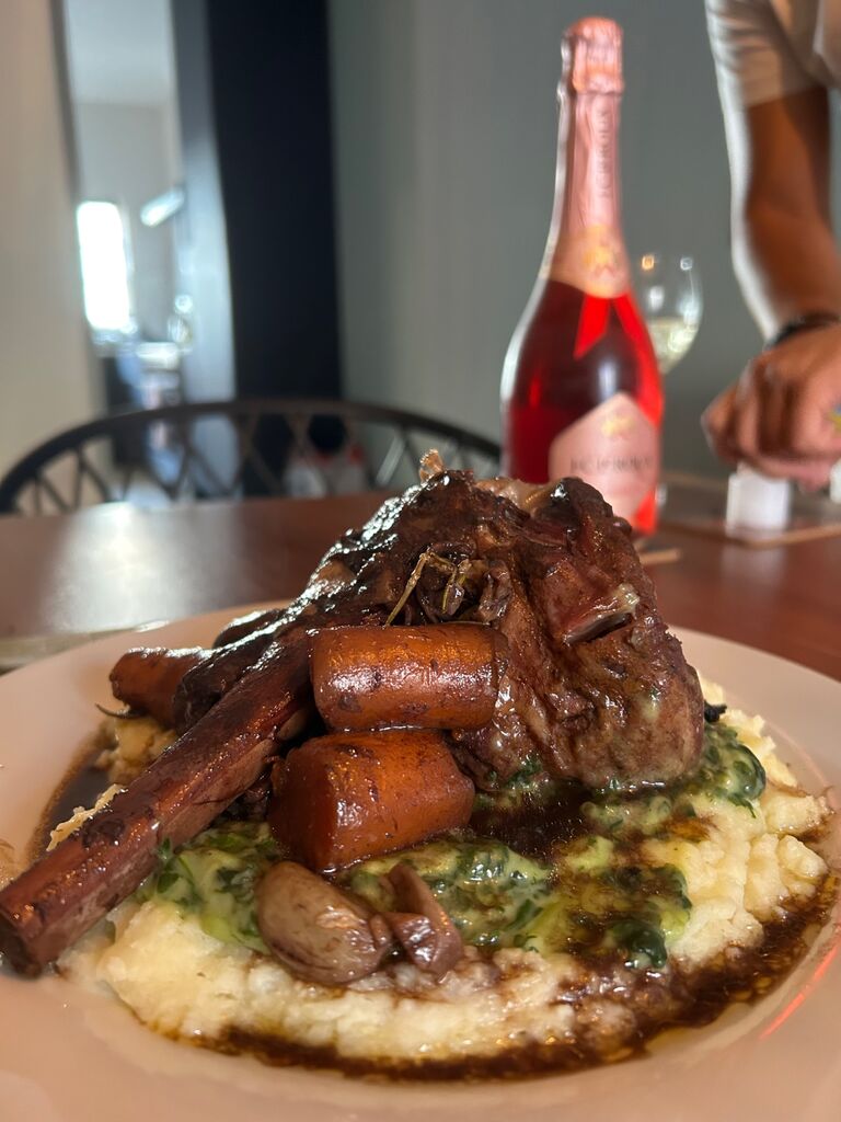 Our first Valentine’s Day together. The lamb shank remains a tradition. 