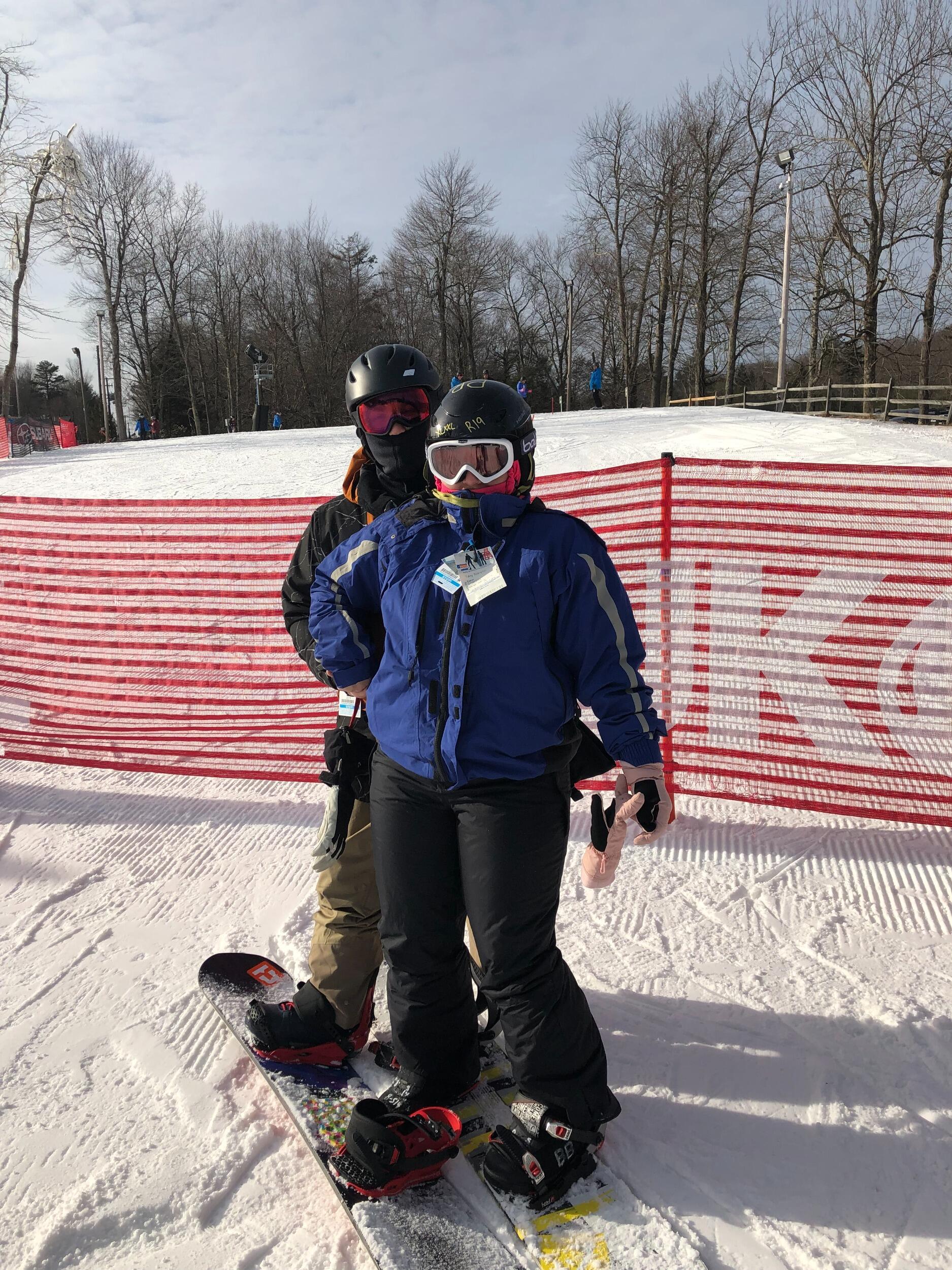 First time snowboarding together