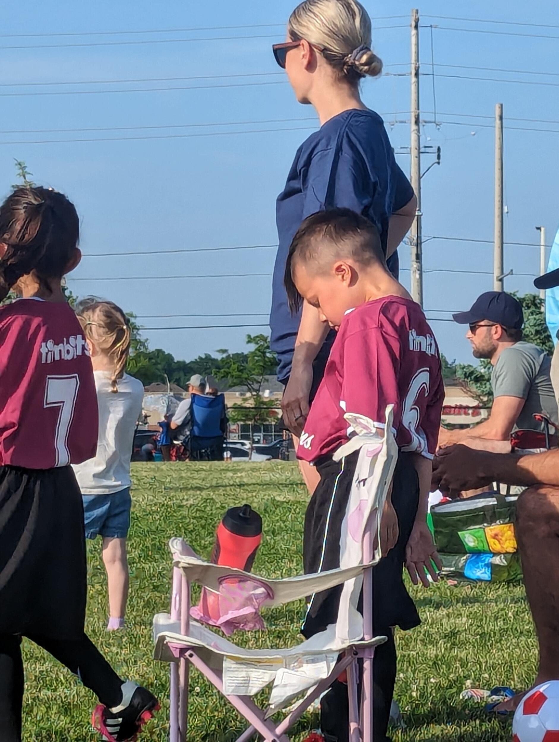 Parent things... Soccer Game, first ever soccer game for this little man! 
What a rock star and scored his first goal too.