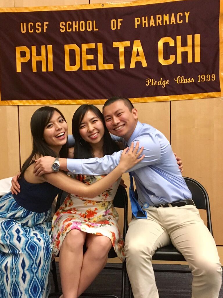 Julie and Nhi then pledged to the same pharmacy fraternity, and coincidentally became twins within the frat (shared the same big)
