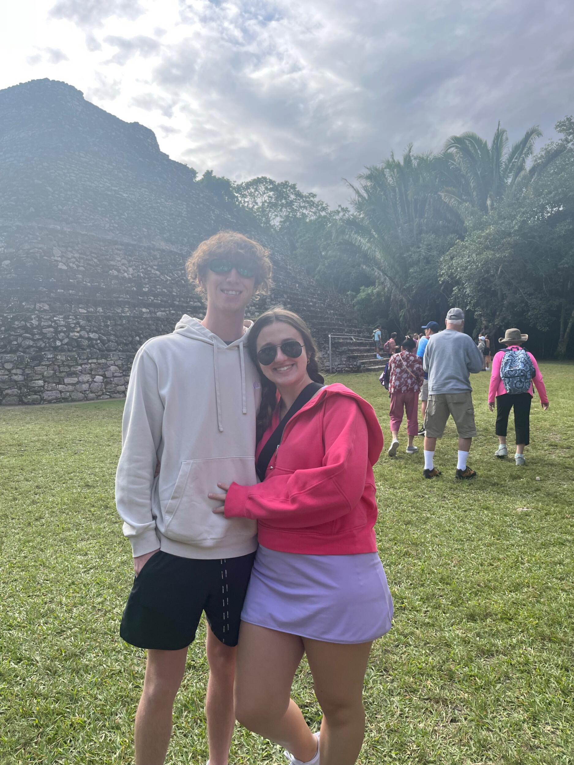 The couple joined the Kolb family on a Christmas cruise! The pyramids in Costa Maya were the highlight of the trip.
