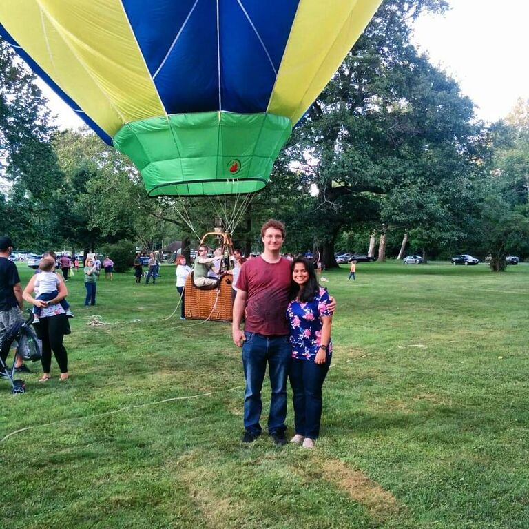 Up close and personal with some big beautiful hot air balloons! 🔥🎈 @ Neahwa Park, NY