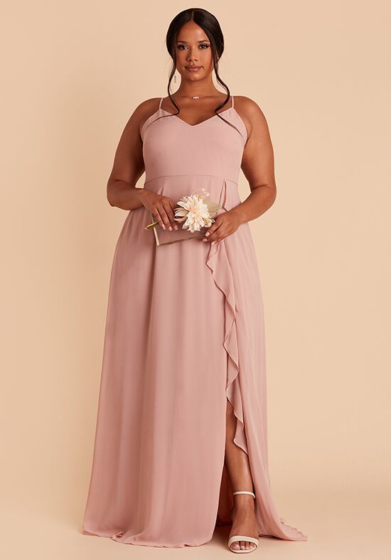 Dusty pink bridesmaid dresses plus outlet size