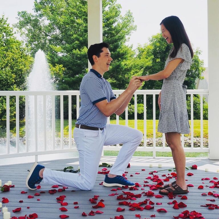 Chloe and Matt got engaged at the gazebo they took homecoming pictures at. It was supposed to be a surprise, but Chloe looked at Matt's location and put the pieces together!
