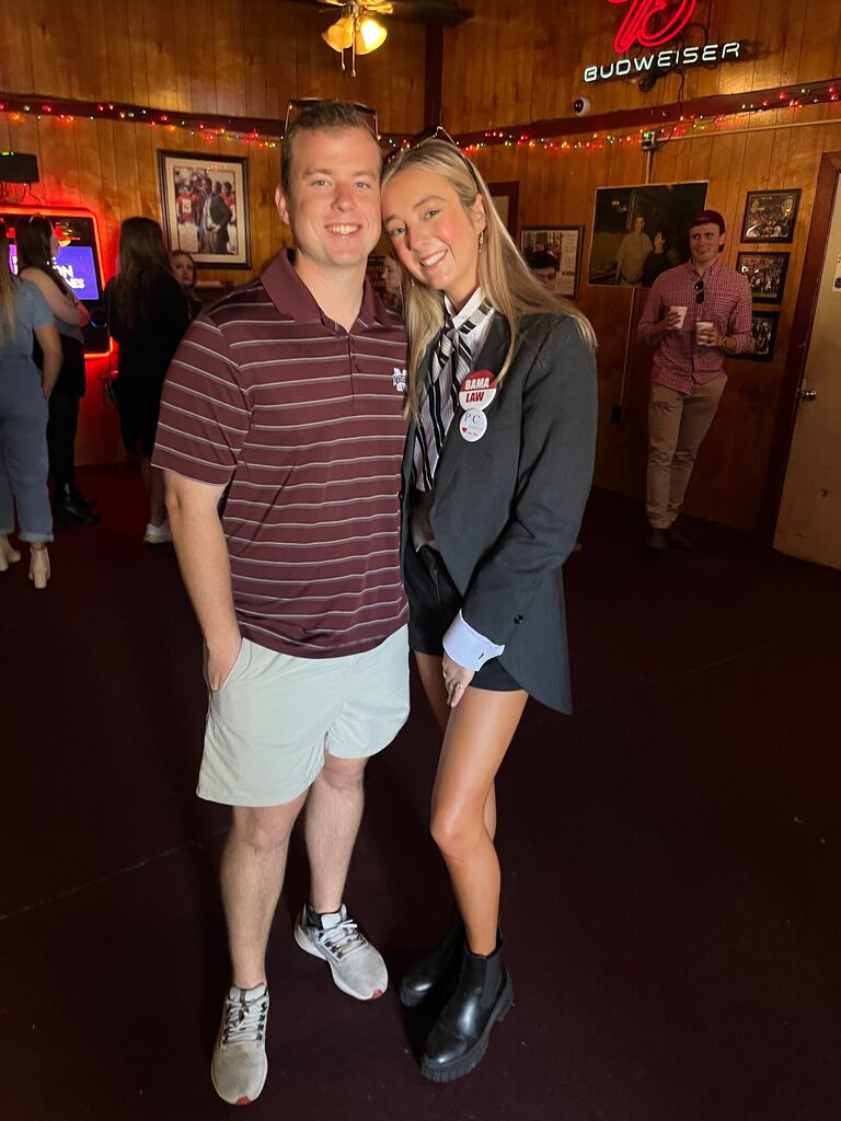 Our first Alabama homecoming game! We followed the law school tradition of brunch at Jackie's Lounge in coattails 