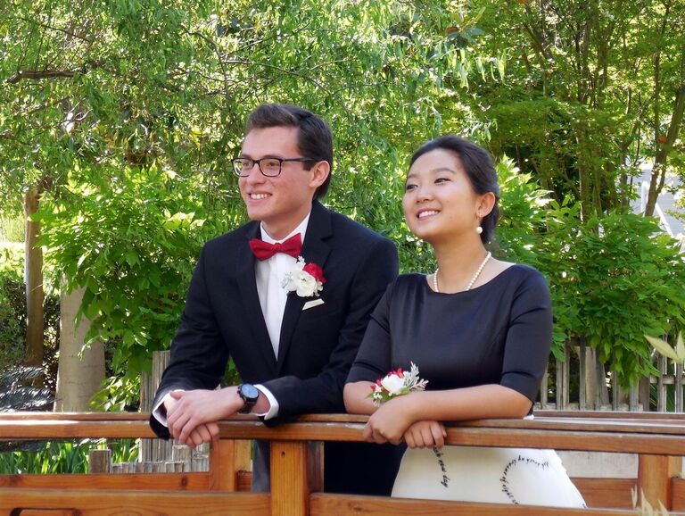 Prom day! Abel asked Annie to be his date: "ANNIE chance you will be ABEL to go to prom with me?"