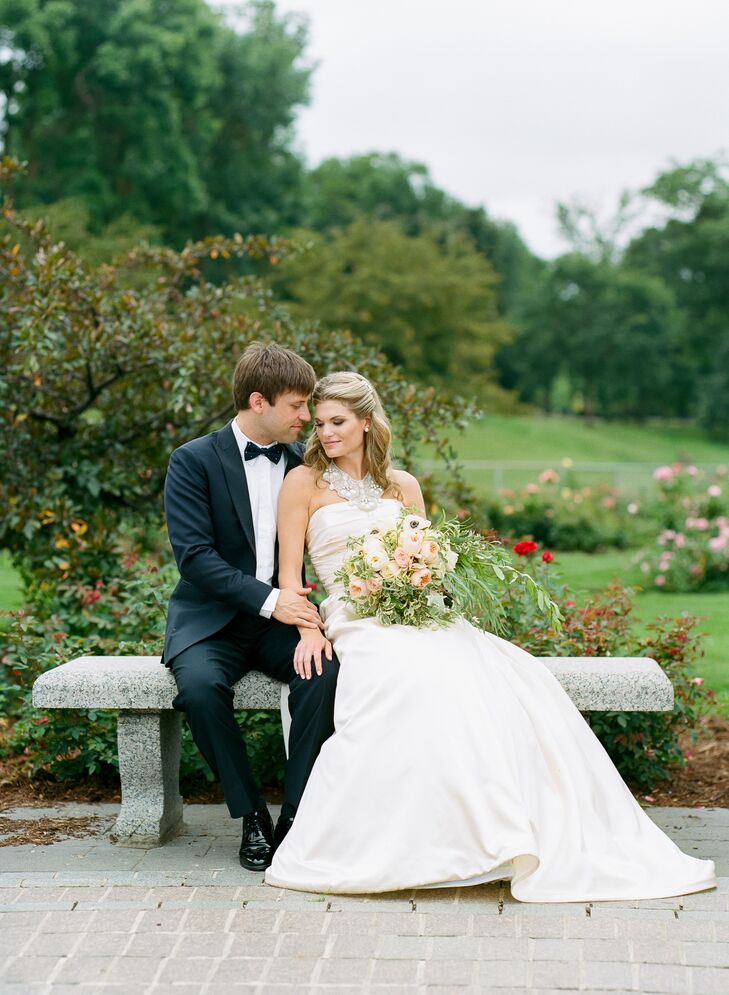 champagne silk wedding dress