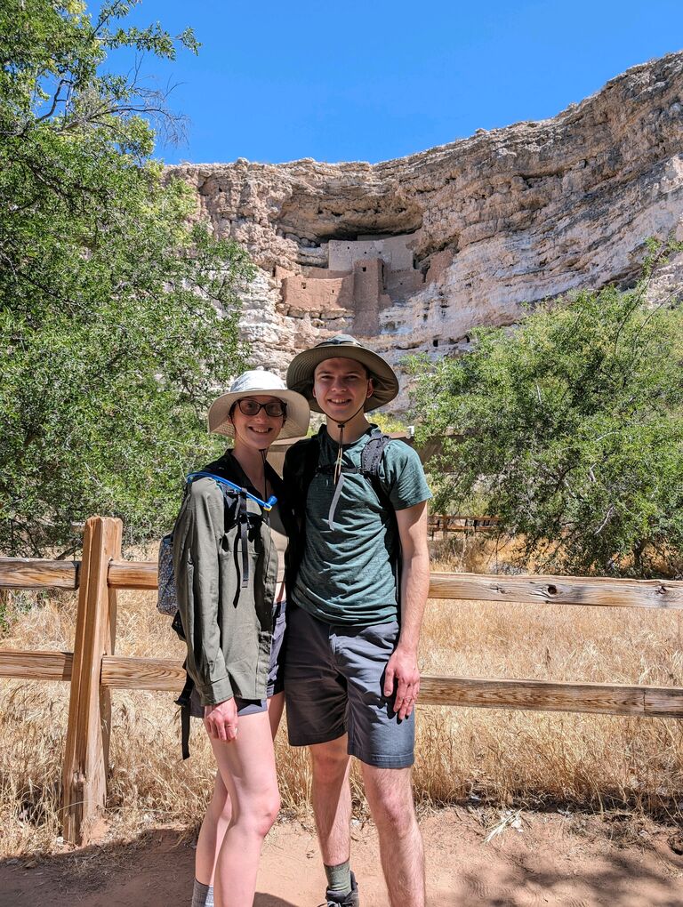 Montezuma castle cave dwellings (right before we got engaged)