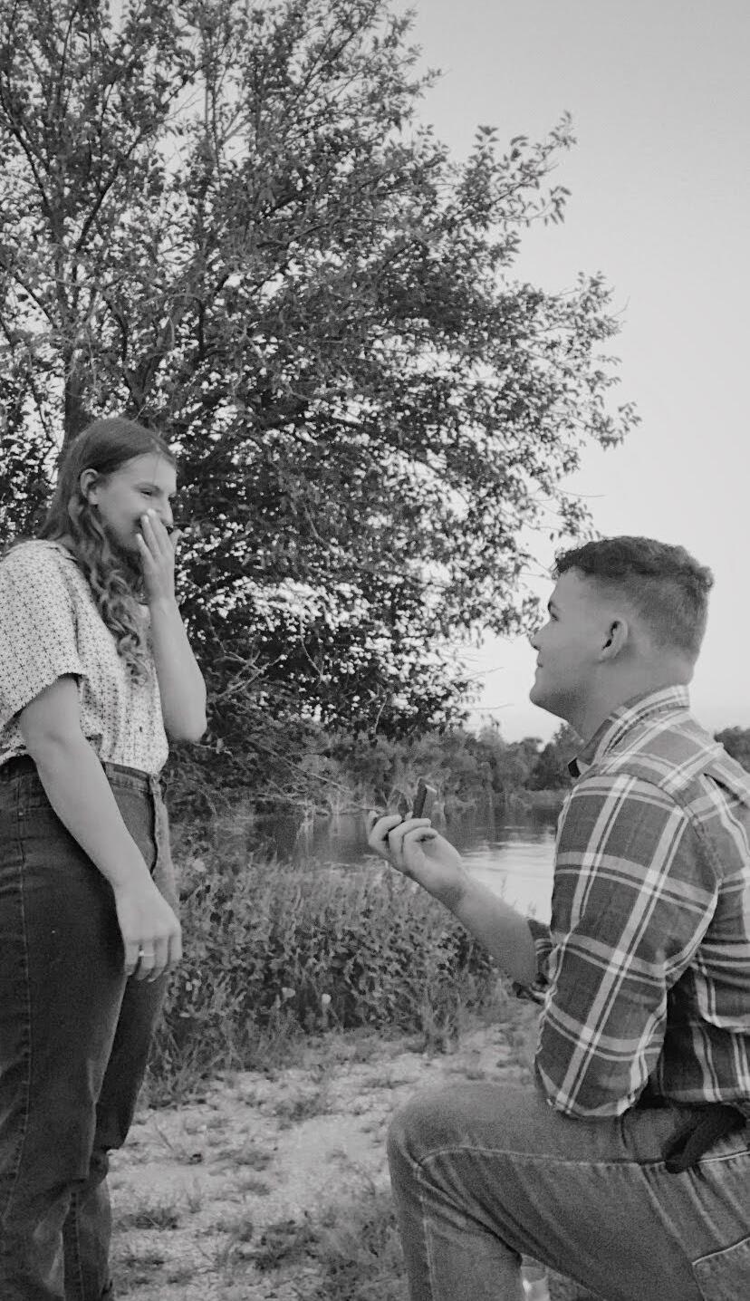 Christian proposed and Audree Said yes