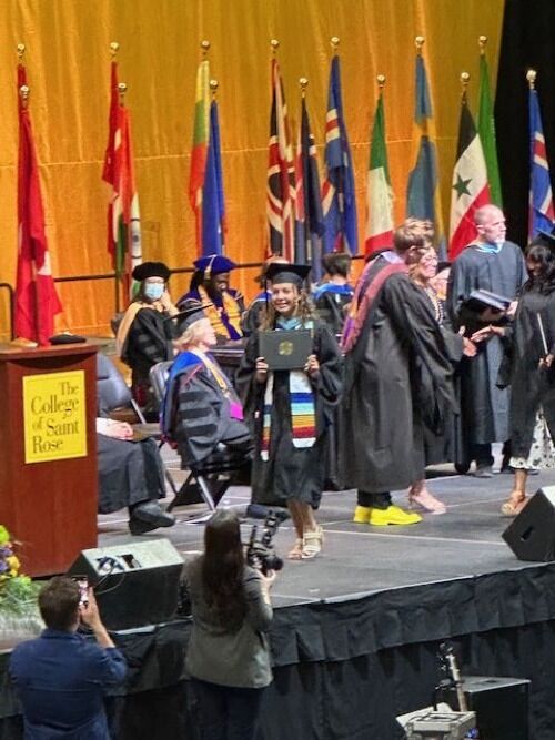 Stacey's graduation from her second master's program. Josh was her rock through it all and boy did she need that rock to survive this quick-paced program.