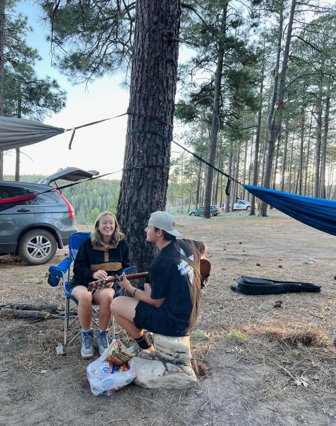Nick and Hailey went camping with friend at Edge of the World, AZ!