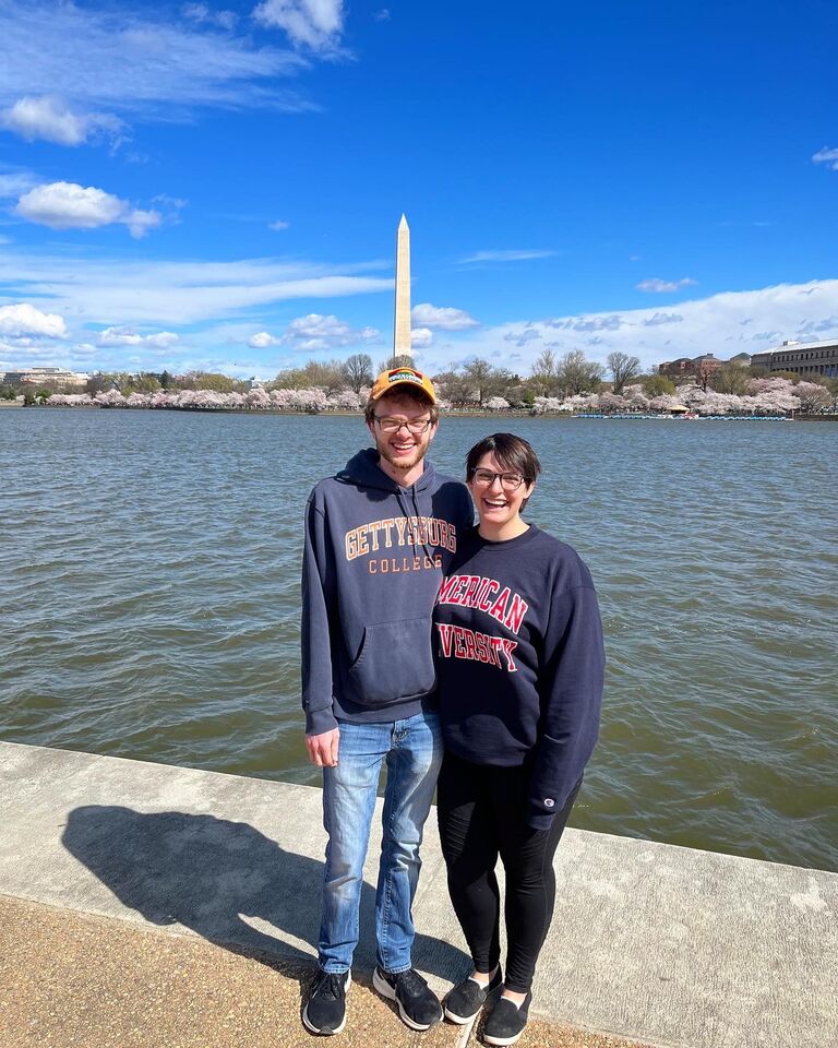 Sarah starts working at American University in Washington D.C.
