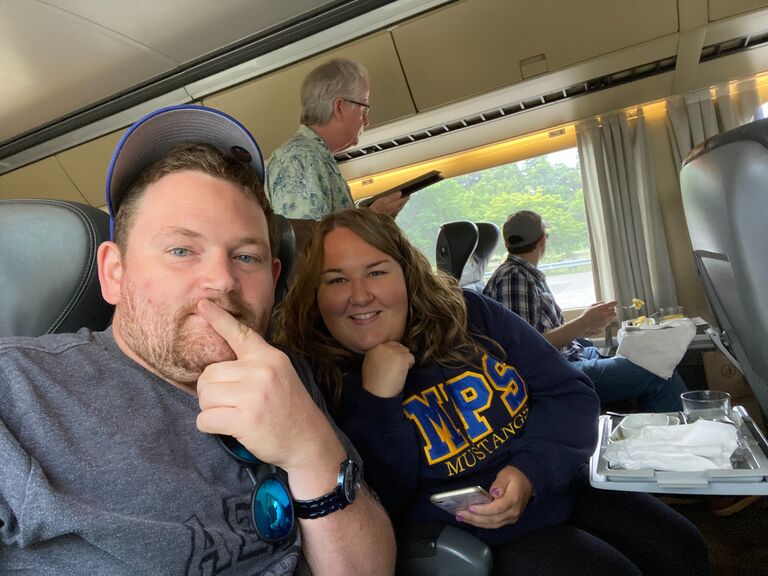 Riding the train home
