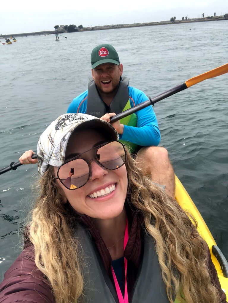 Kayaking with otters in Monterey, CA