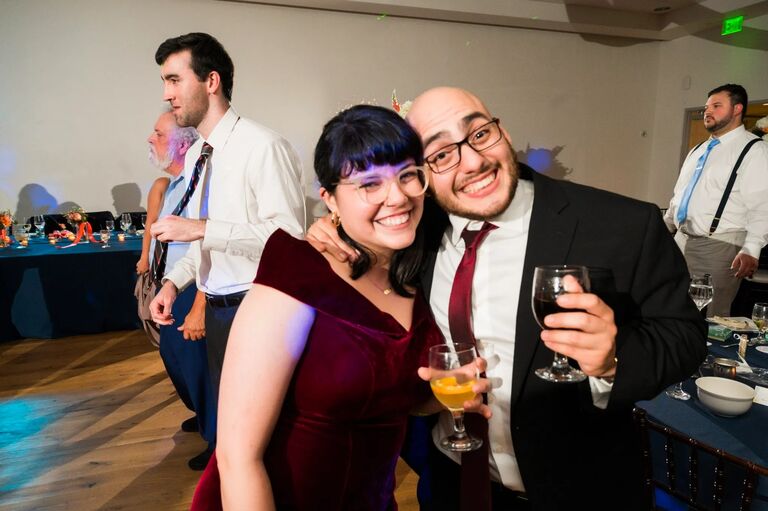 Looking less sharp in Pittsburgh at their friends' wedding