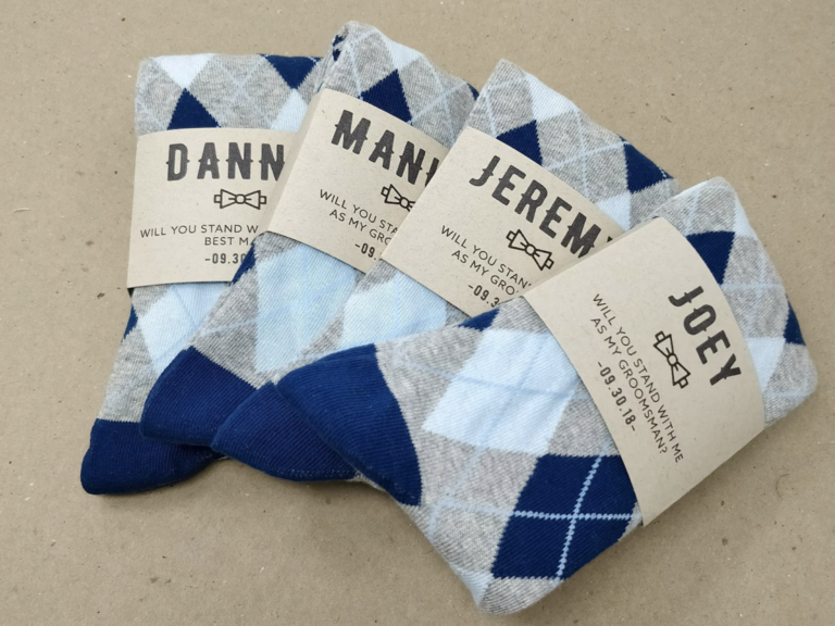  Personalized Mens Socks Best Man Socks Custom Groomsmen Gifts  from Kid Daughter Personalized Socks for groom : Clothing, Shoes & Jewelry