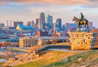 The scout looking over downtown Kansas city