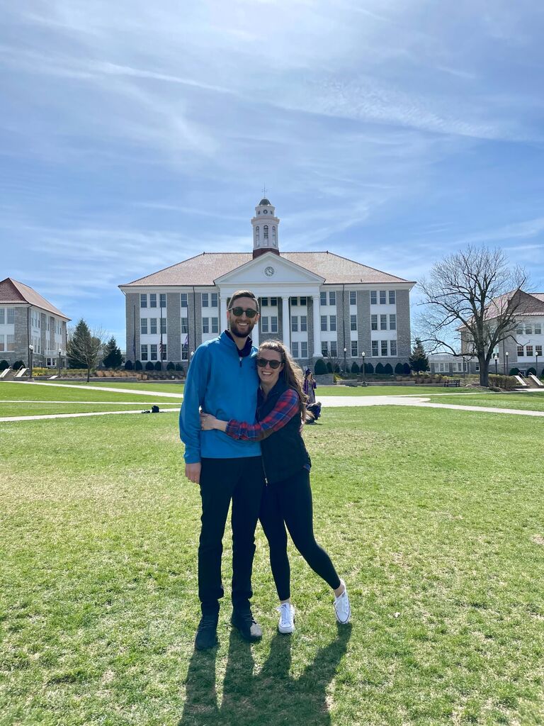 Our first trip back to JMU together - where we both went to school but never met!