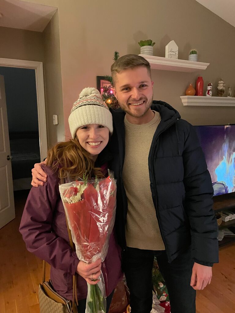 Megan graduated from college and met Andrew's friends for the first time at the Northwoods Christmas Production.