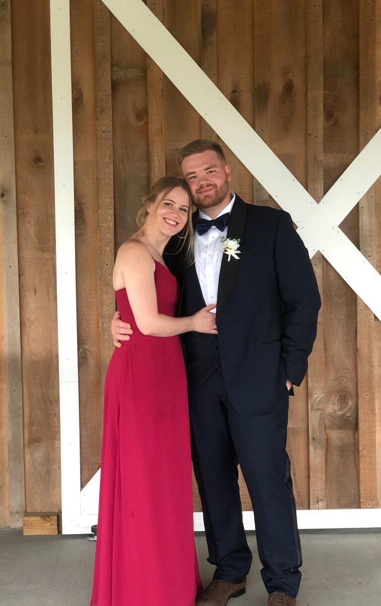 First of many wedding dates together. Here we are for Allie's younger sister, and Matron of Honor's, wedding.