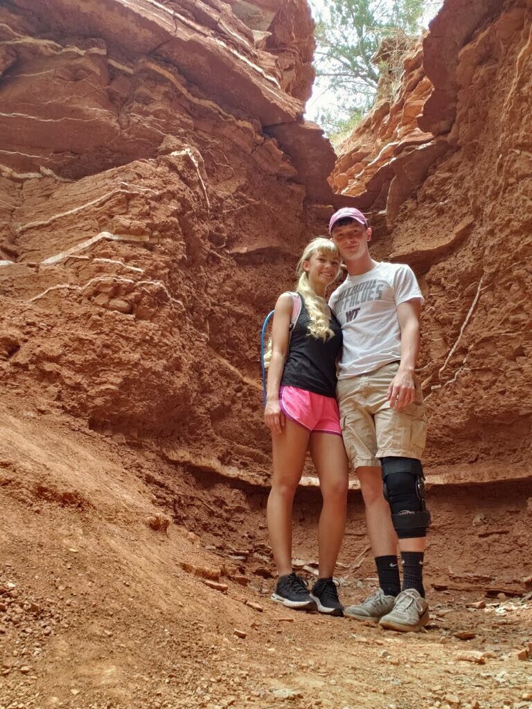 Hiked in Palo Duro Canyon one day after officially dating.  