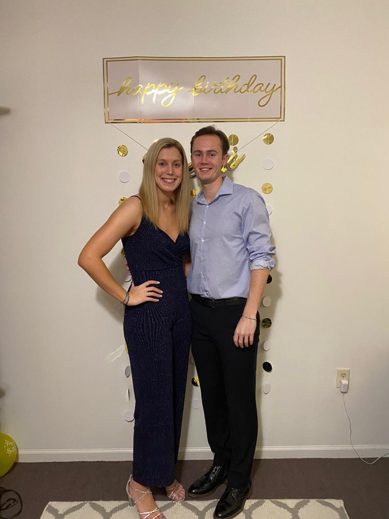 They celebrate Sam's 21st birthday. Eirik is about 1.5 years older than Sam, so he was excited they could finally go to the Venue (the popular bar in Angola) together. 