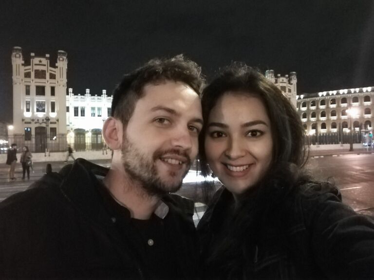 This is our very first photo together, a moment captured in time that holds a special place in our hearts. A beautiful beginning to countless memories yet to come.