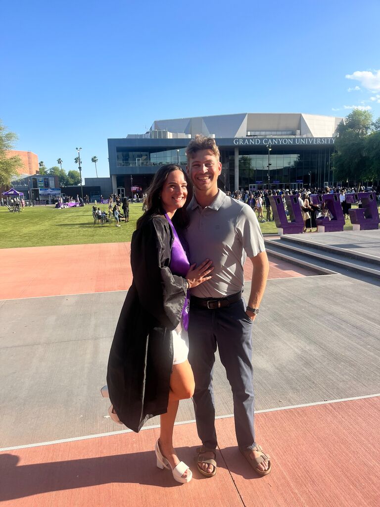 Cooper attended Sadie's college graduation! Lopes Up baby! 