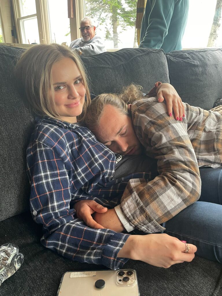 Matt taking a long-needed nap after driving from Utah to Maine