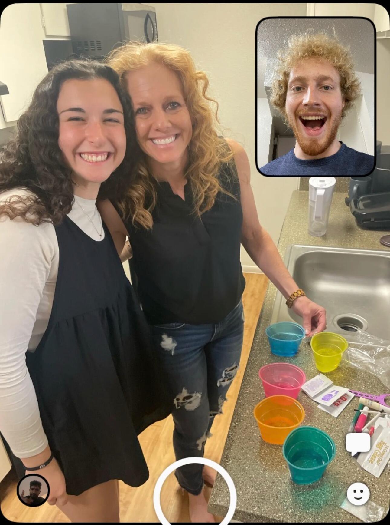 Met Braes mom and dyed easter eggs!!