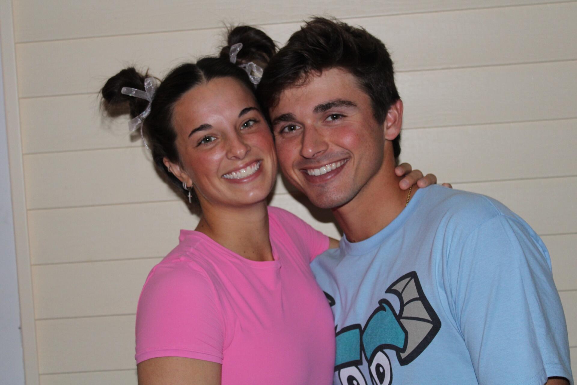 Eli and Hannah as Sully and Boo for Halloween.