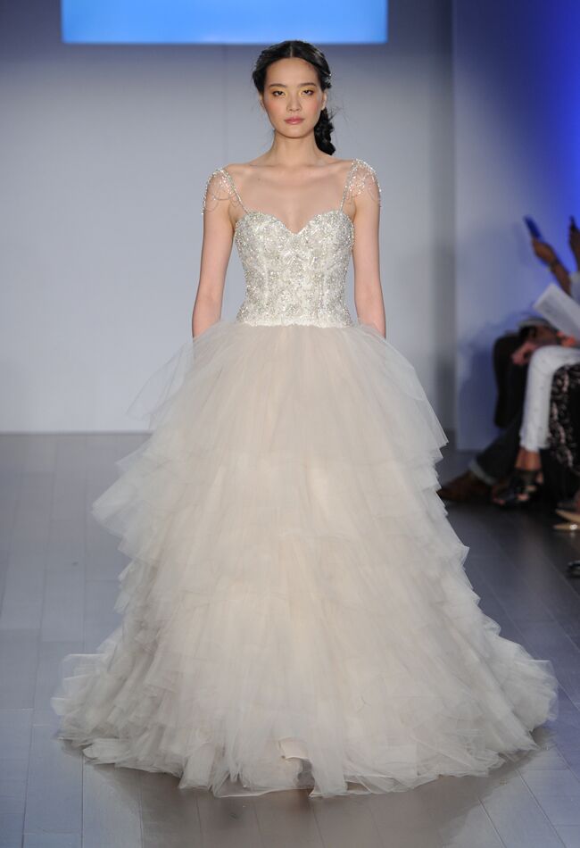 Lazaro Spring 2015 Wedding Dresses Feature Unique Colors and Intricate ...