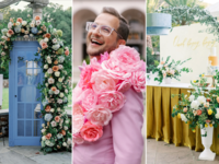 Collage of three unique wedding flower ideas