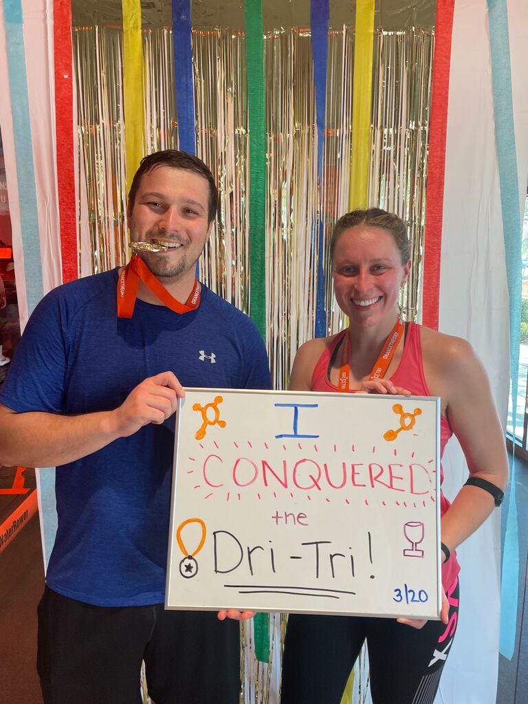 Before they met, both Steph and Logan loved to go to OrangeTheory so it became even better when they could share this hobby together. They love to cheer each other on and race one another equally :D