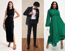 Three outfits for guests to wear to a Catholic wedding