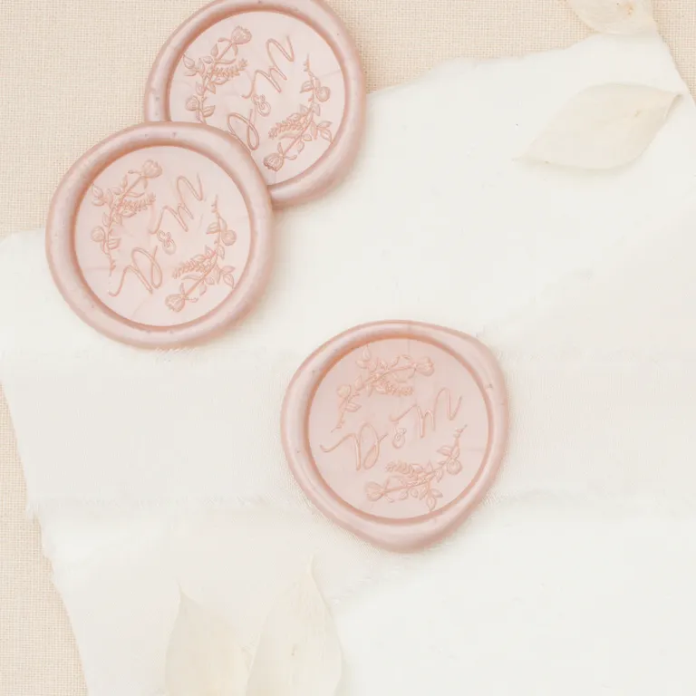 Custom Initial Stamp- Elegant Wedding Date custom rubber stamp