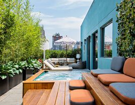 The terrace at the GuestHouse at Dream Downtown in New York, New York