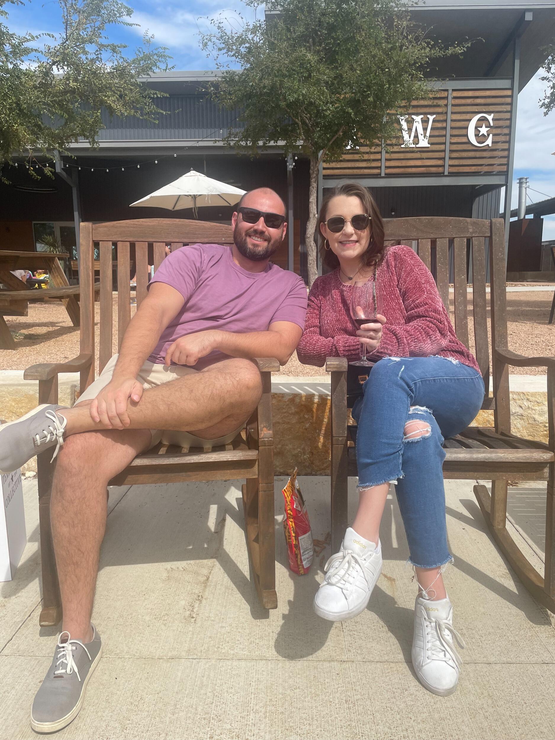 One of Evan and I's favorite things to do is spend the day in Fredericksburg at the wineries! 