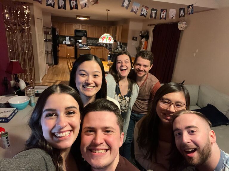 Celebrating Grace's 28th birthday with good friends, games, and ice cream! 