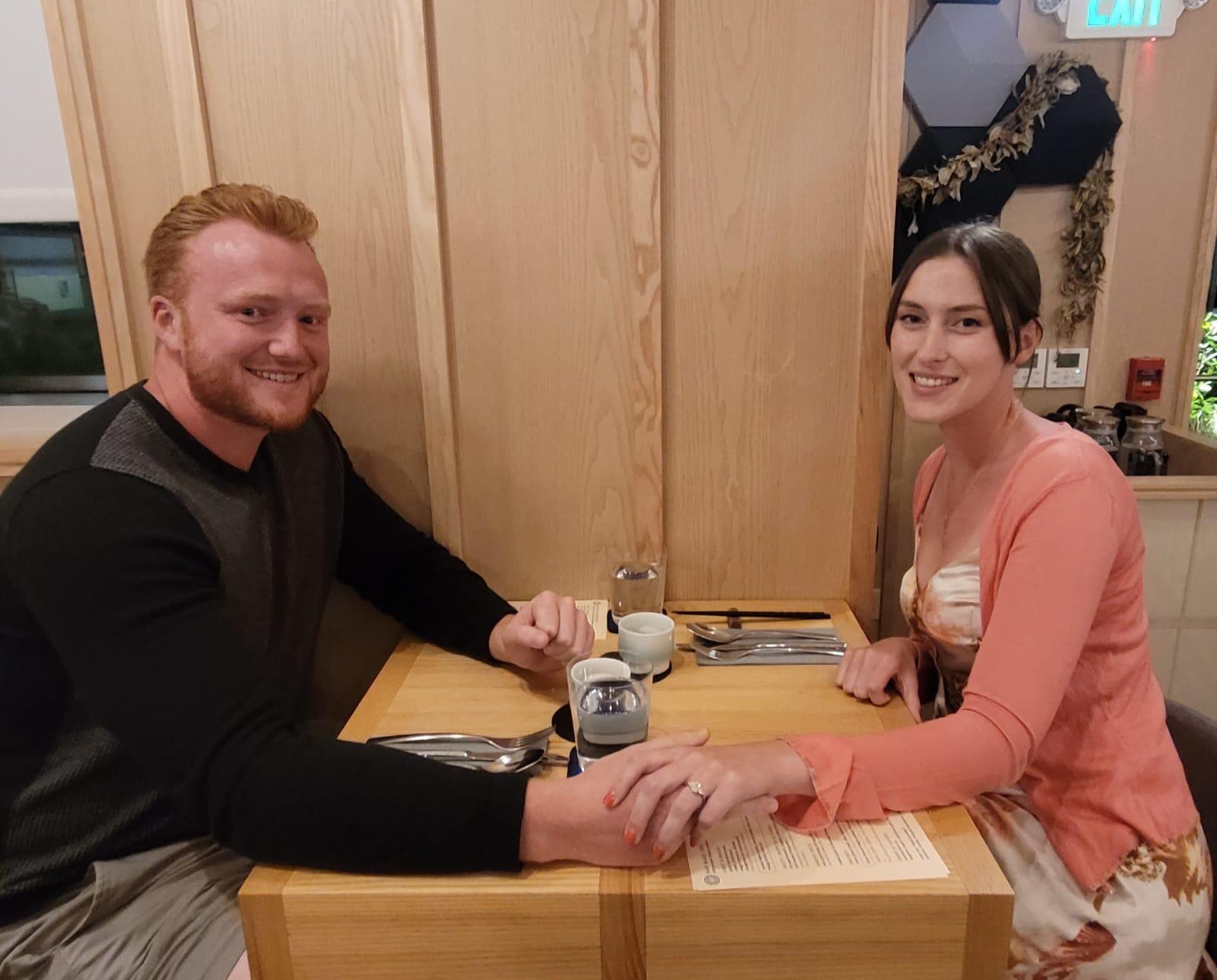 We're engaged! Michael proposed on a sunrise hike in Hawaii.