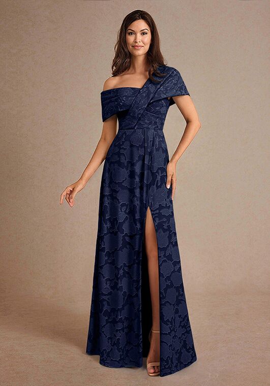 slim fit dress slacks Long Floral Beaded Formal Dress MGNY 72807