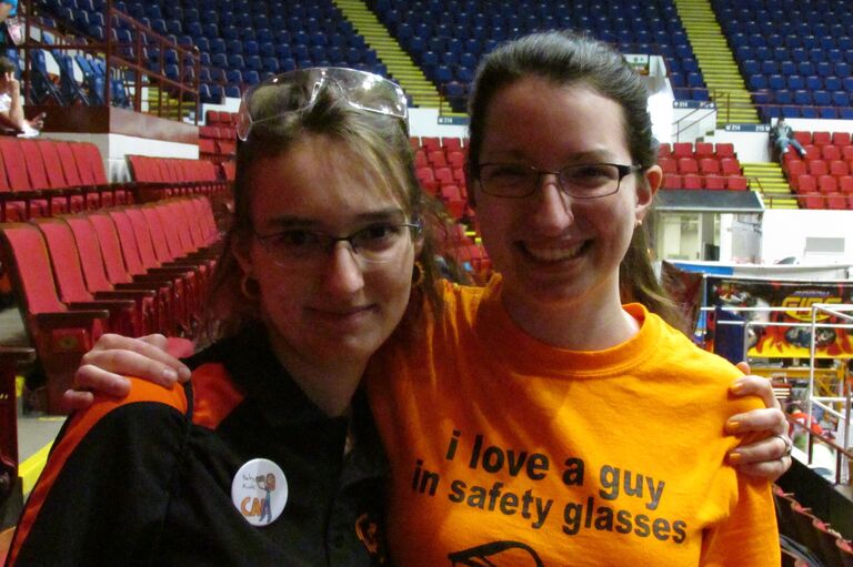 Hailey and her sister, Andrina, joined the robotics team
