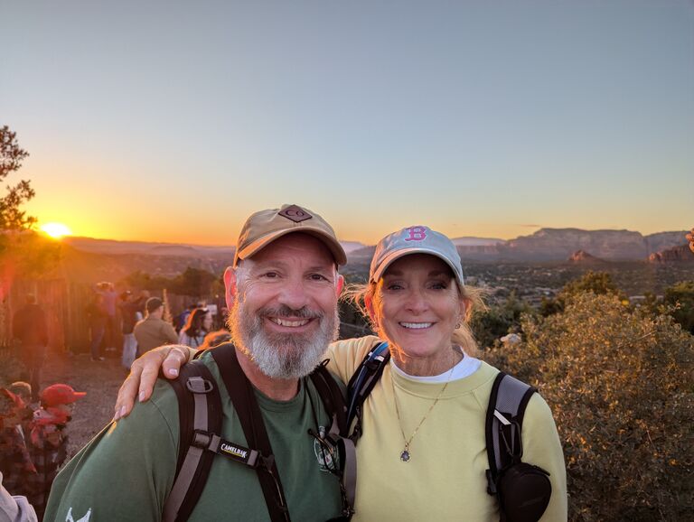 Watching the sunset from the airport in Sedona, AZ.