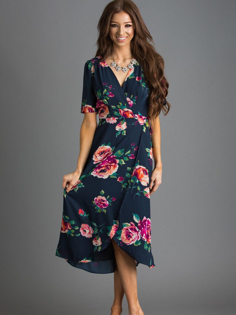 wrap dress summer wedding