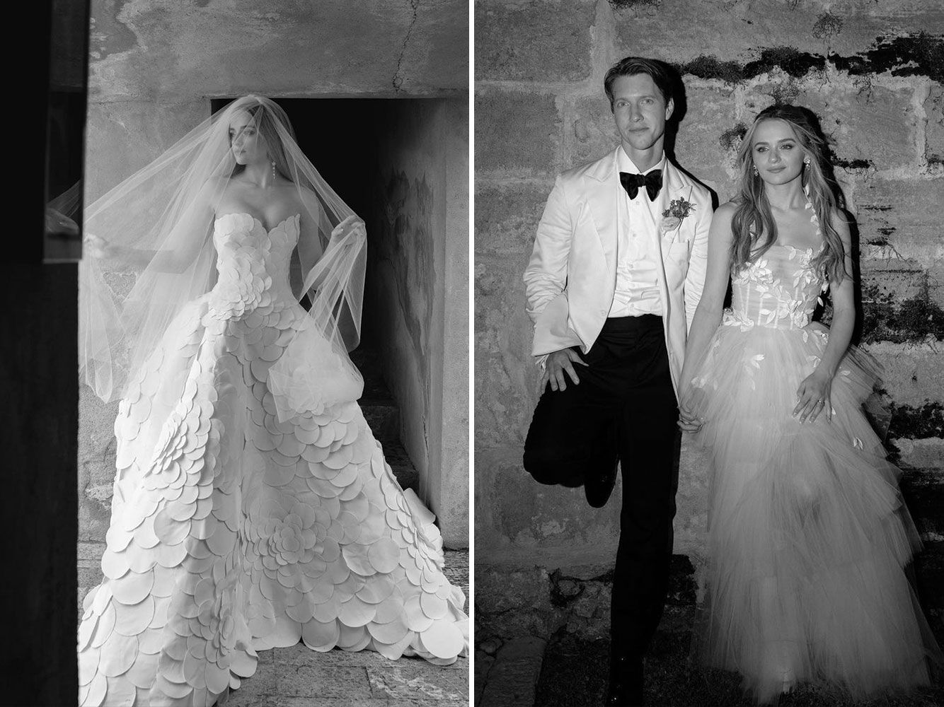 Joey King's Oscar de la Renta wedding dresses
